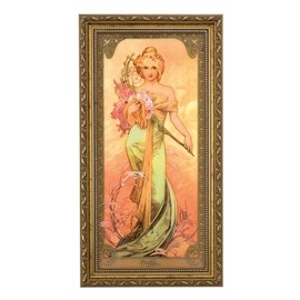 Wall Decoration Glass Spring Mucha