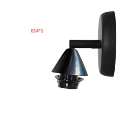 Wall spot fixture with hinge 1 x E-14  Black small cap